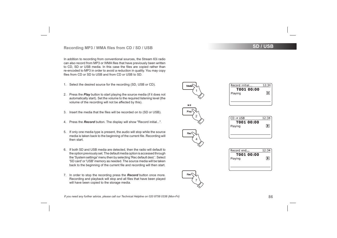 Sd / usb | Roberts Radio 63I User Manual | Page 87 / 124