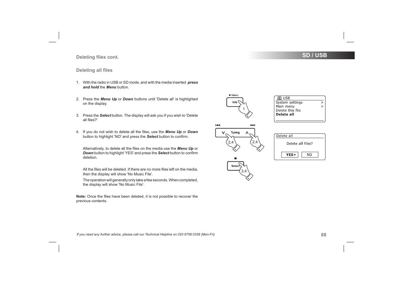Sd / usb | Roberts Radio 63I User Manual | Page 89 / 124