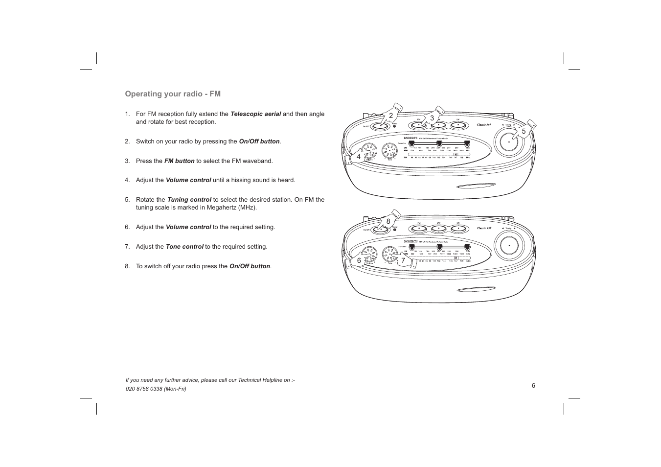 Roberts Radio 997 User Manual | Page 7 / 16