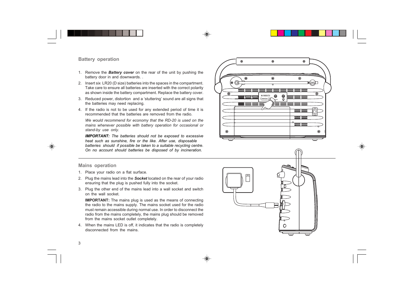 Roberts Radio RD-20 User Manual | Page 4 / 20