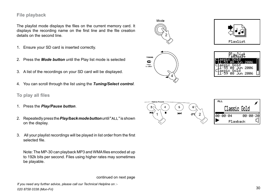 Roberts Radio MP-30 User Manual | Page 31 / 64