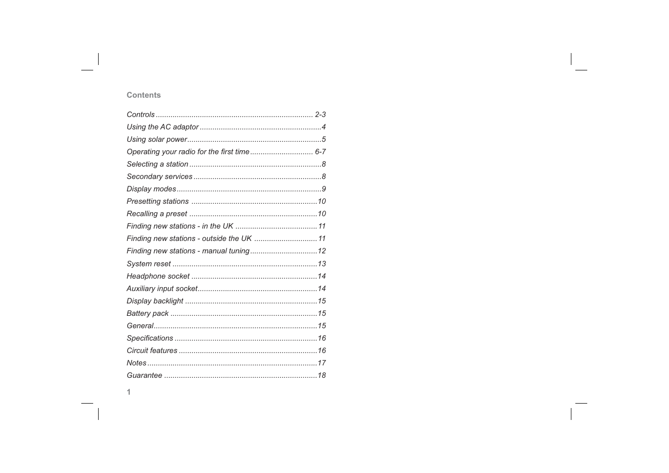 Roberts Radio SolarDAB Solar Powered DAB Radio User Manual | Page 2 / 20