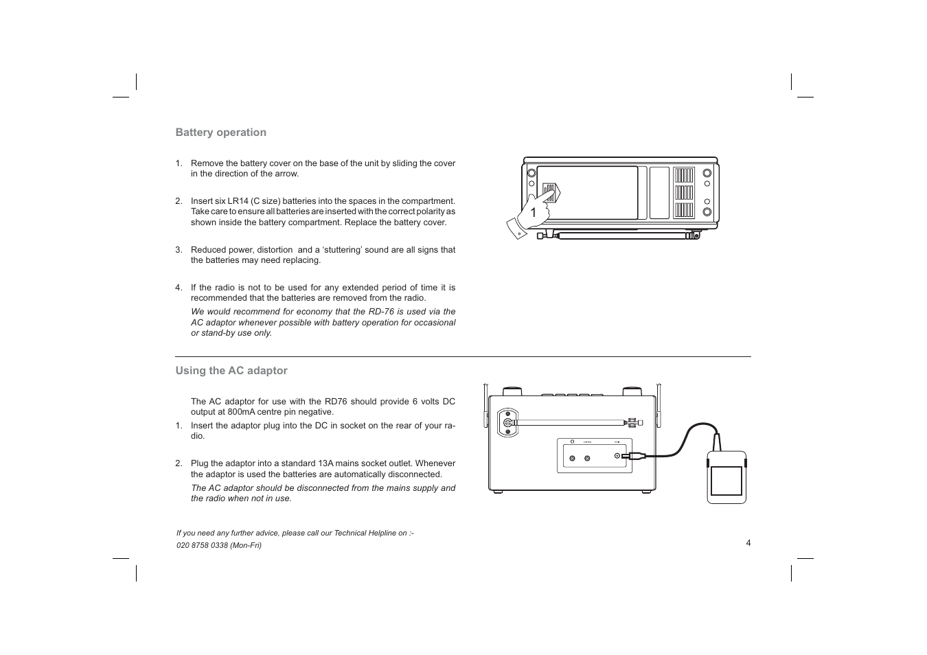 Roberts Radio RD-76 User Manual | Page 5 / 20