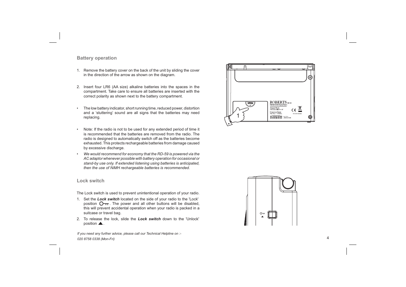 Roberts Radio Gemini 59 RD-59 User Manual | Page 5 / 24
