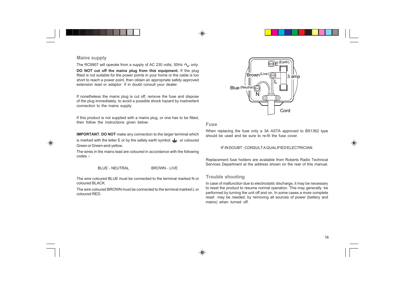 Roberts Radio RC9907 User Manual | Page 17 / 20