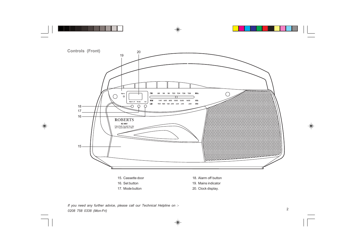 Roberts Radio RC9907 User Manual | Page 3 / 20