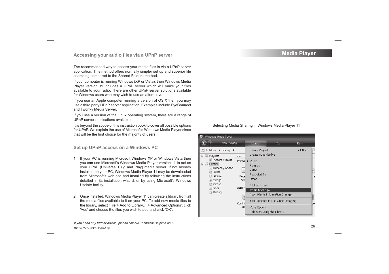 Media player | Roberts Radio STREAMTime User Manual | Page 27 / 68