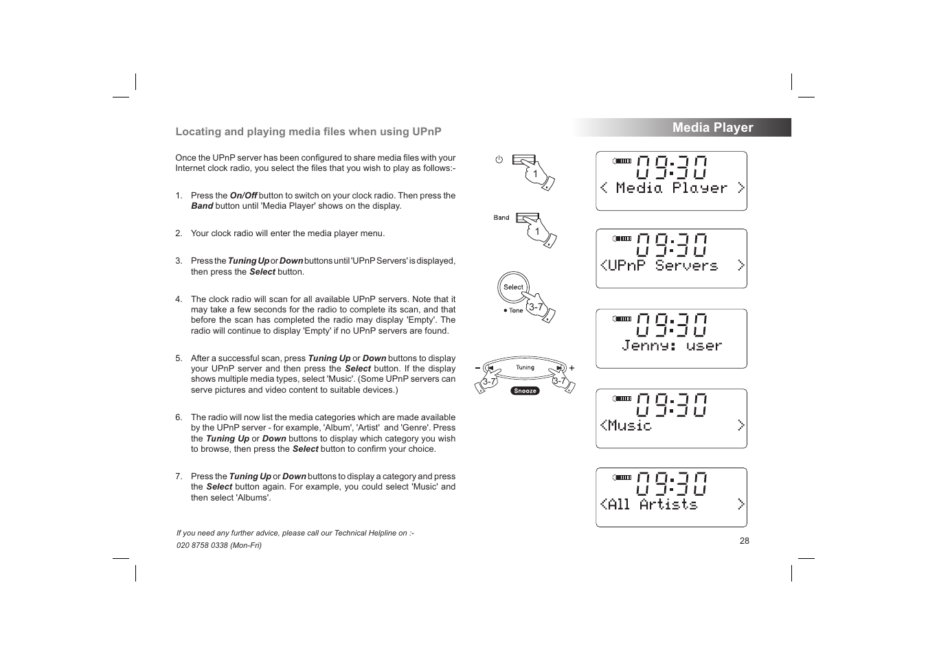 Media player | Roberts Radio STREAMTime User Manual | Page 29 / 68