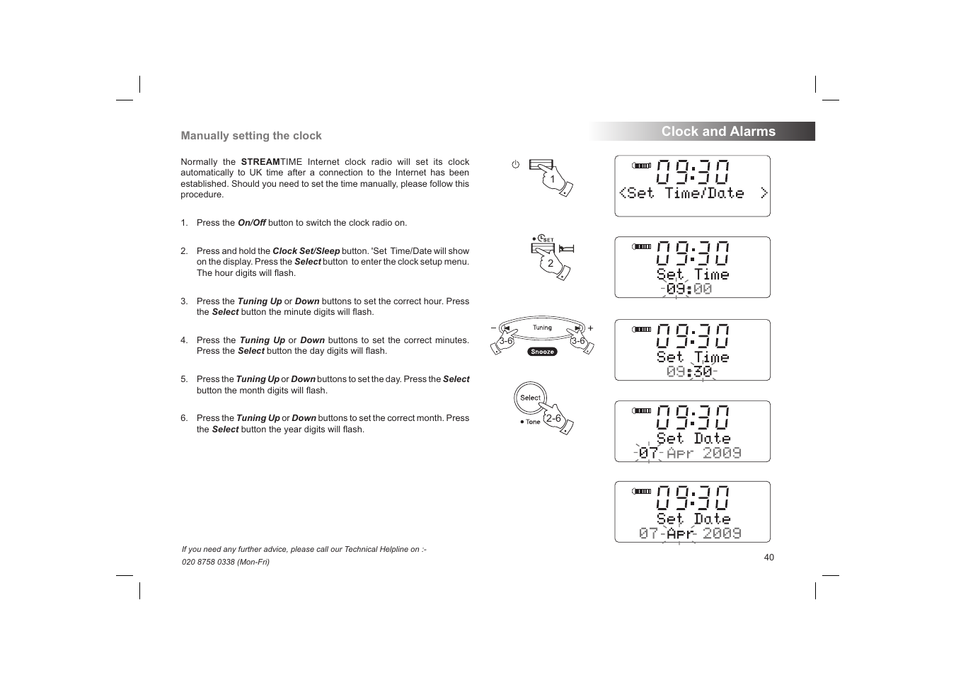 Clock and alarms | Roberts Radio STREAMTime User Manual | Page 41 / 68