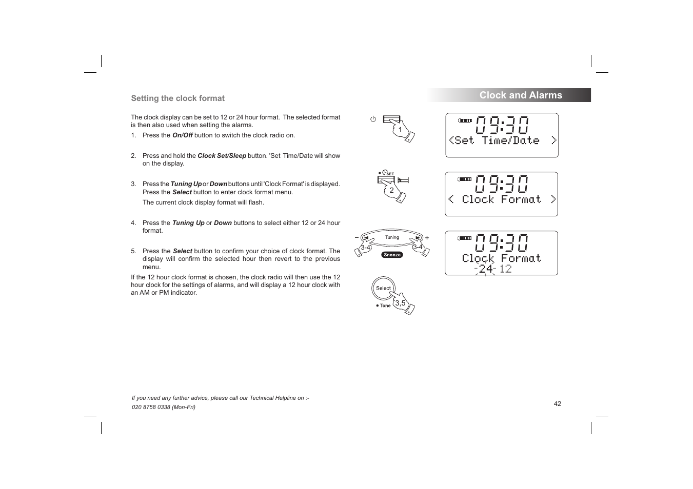 Clock and alarms | Roberts Radio STREAMTime User Manual | Page 43 / 68