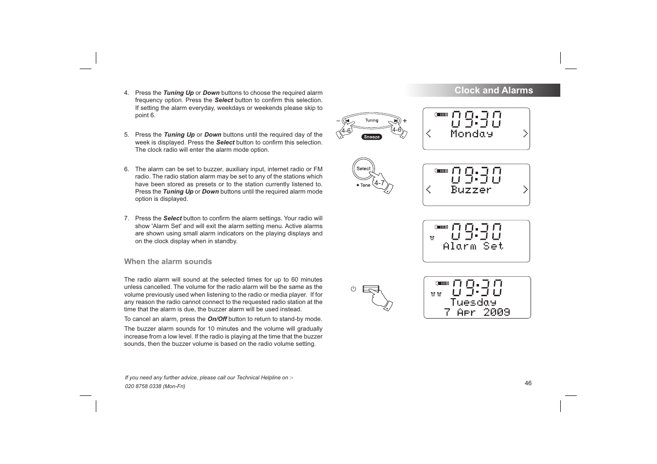 Clock and alarms | Roberts Radio STREAMTime User Manual | Page 47 / 68