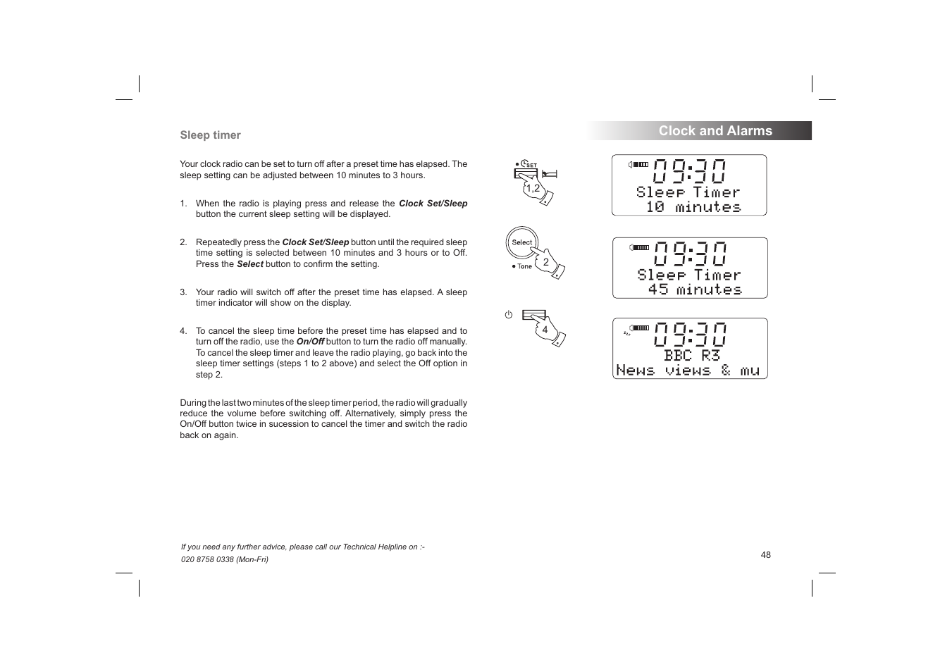Clock and alarms | Roberts Radio STREAMTime User Manual | Page 49 / 68