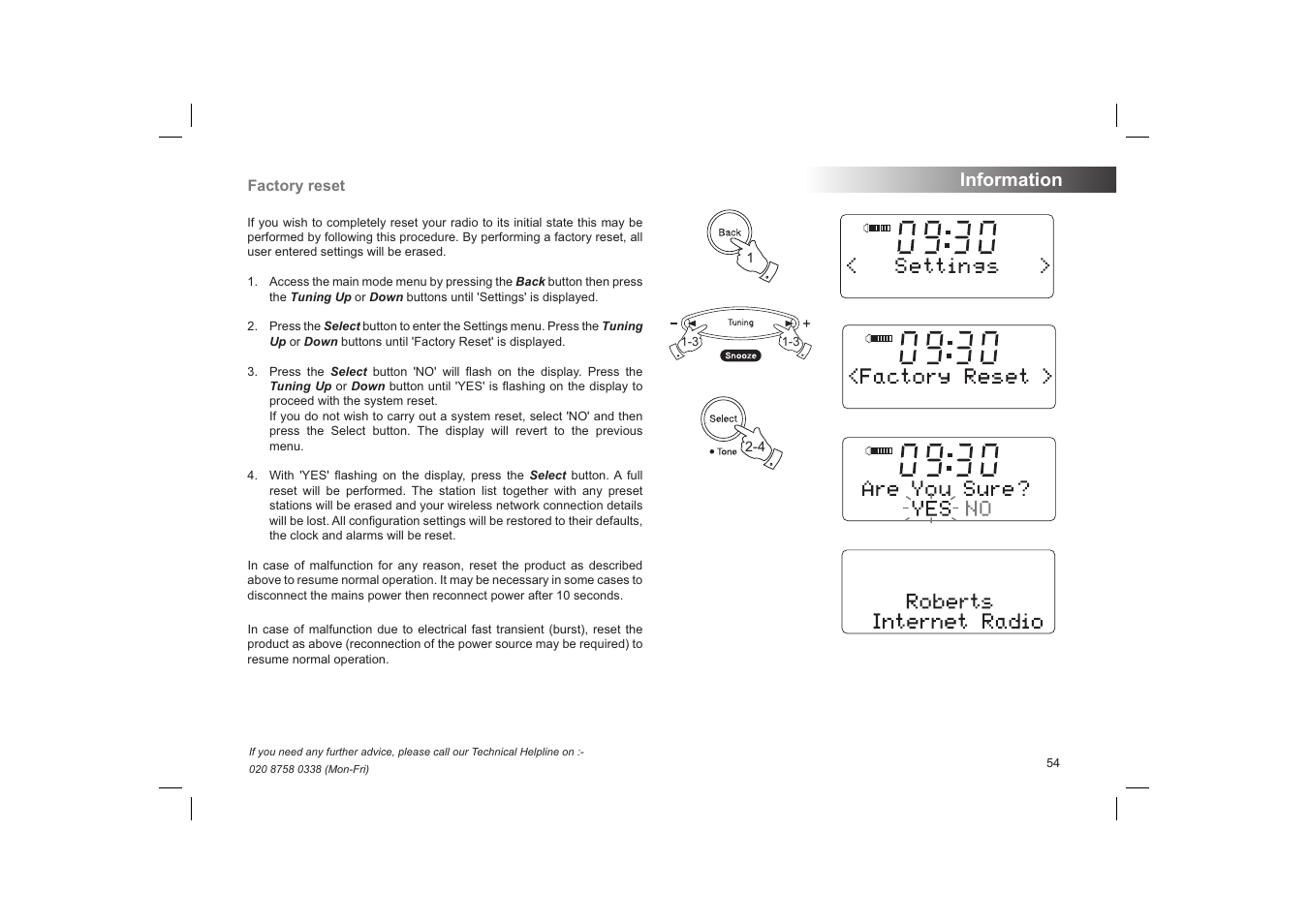 Information | Roberts Radio STREAMTime User Manual | Page 55 / 68