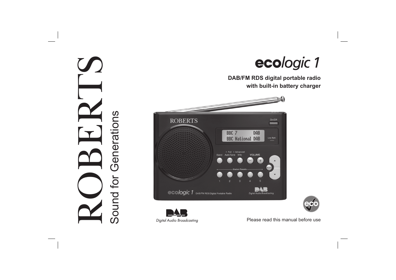 Roberts Radio ecologic1 User Manual | 28 pages