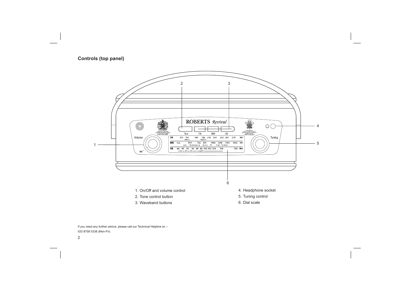 Roberts Radio Revwal User Manual | Page 2 / 8