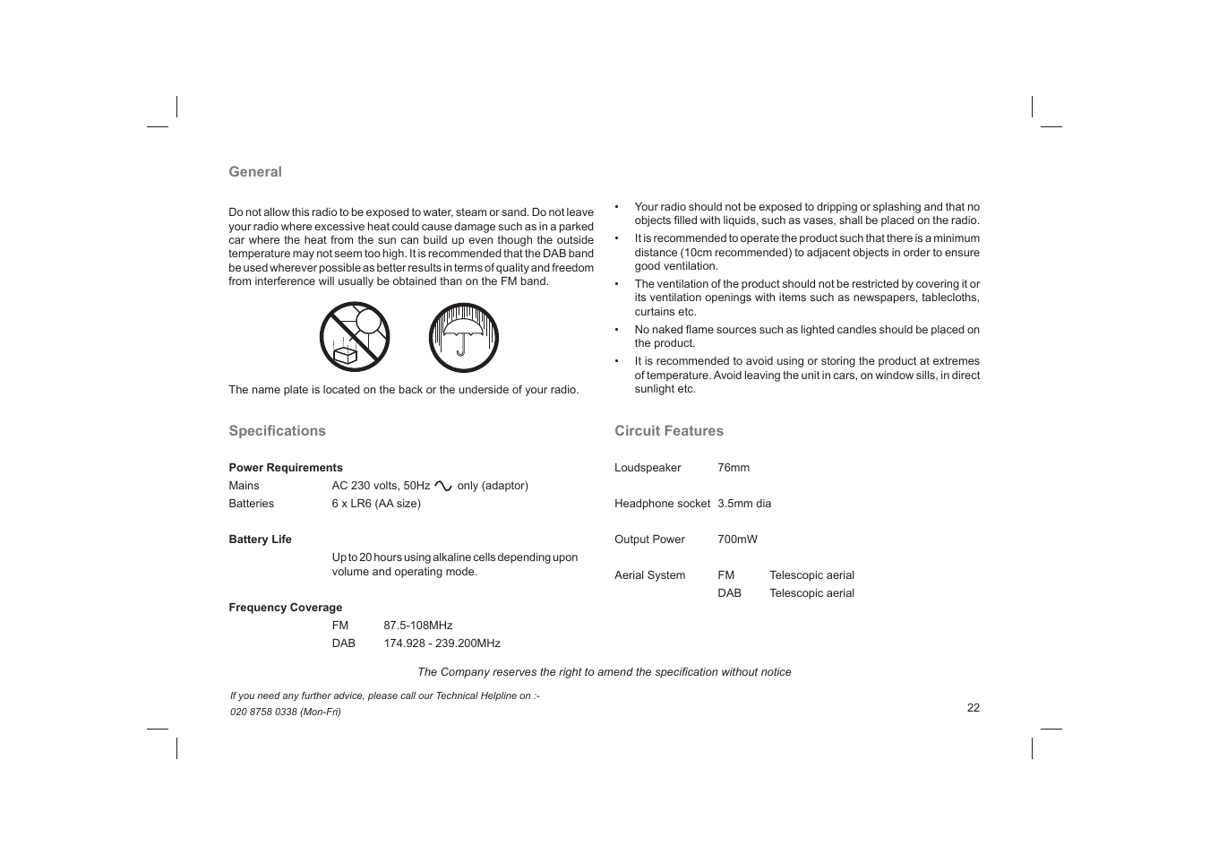 Roberts Radio Classic DAB User Manual | Page 23 / 24