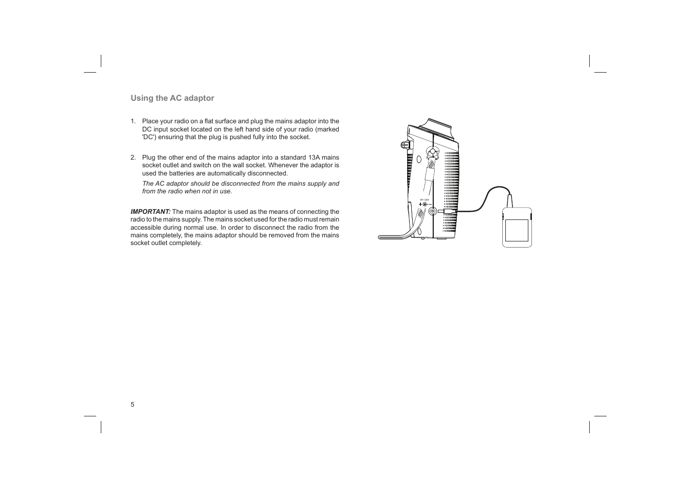 Roberts Radio Classic DAB User Manual | Page 6 / 24