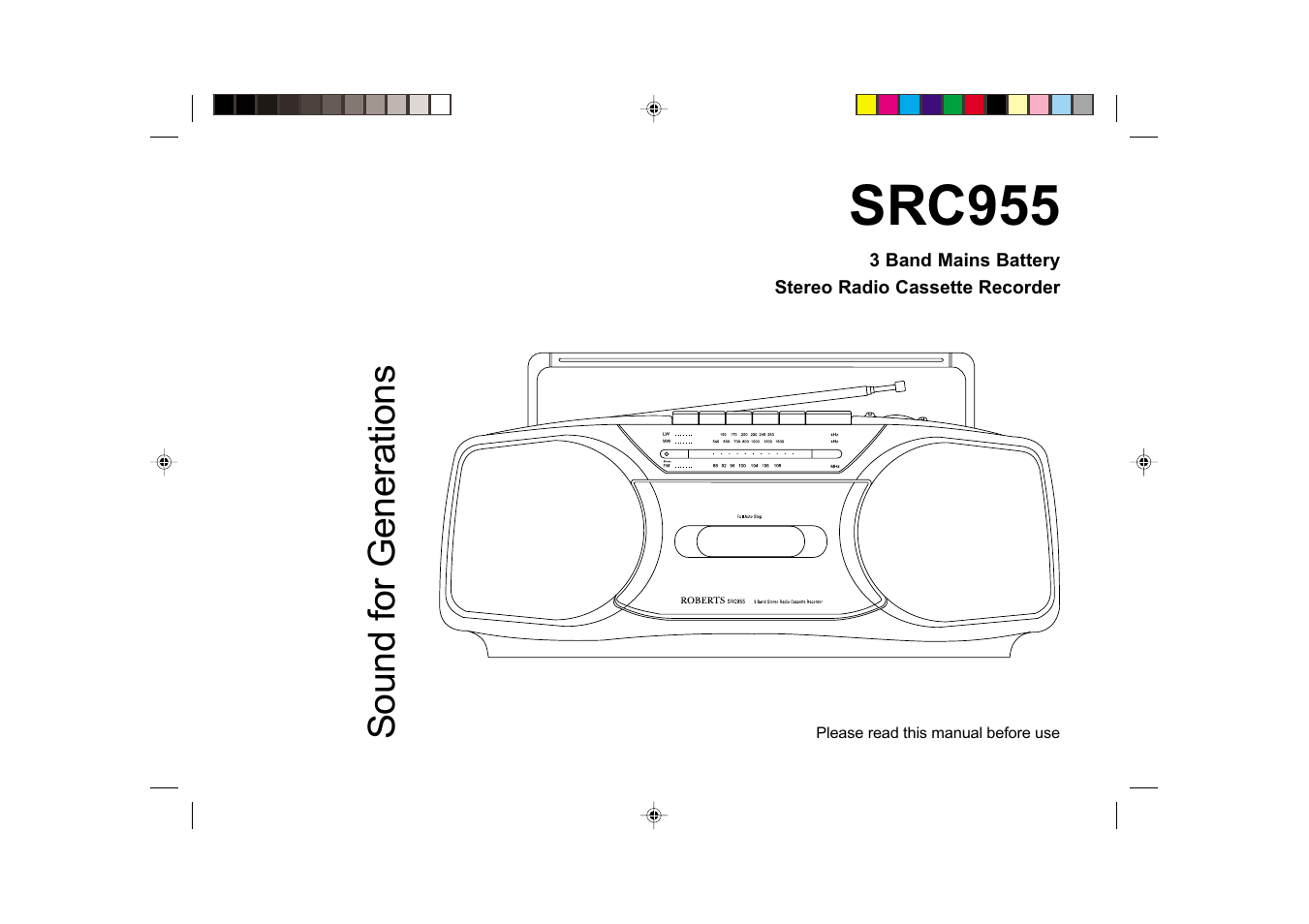 Roberts Radio SRC955 User Manual | 8 pages