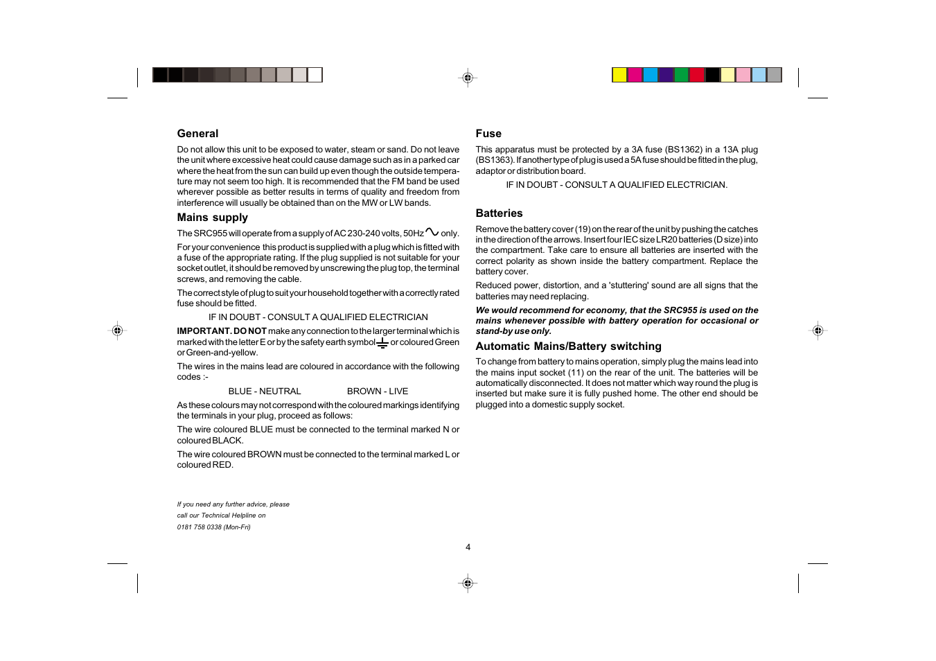 Roberts Radio SRC955 User Manual | Page 4 / 8