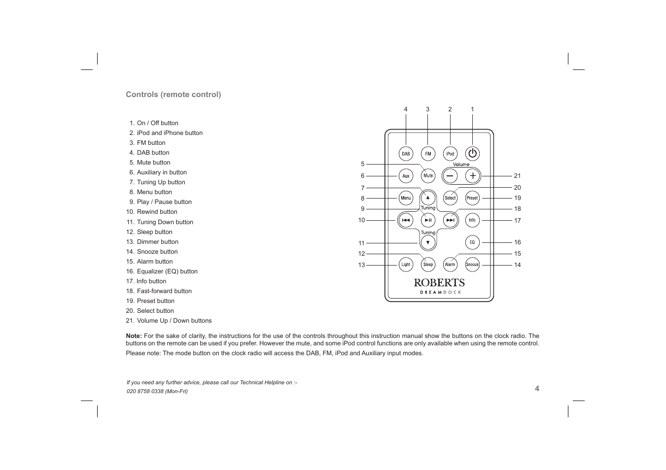Roberts Radio DreamDock User Manual | Page 5 / 48