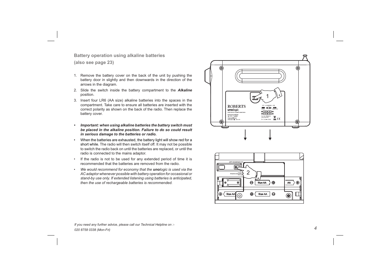 Roberts Radio unologic User Manual | Page 5 / 28