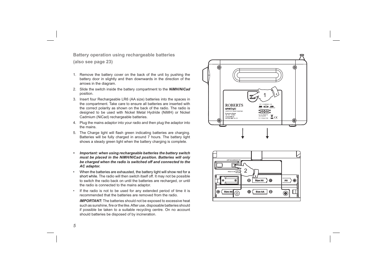 Roberts Radio unologic User Manual | Page 6 / 28