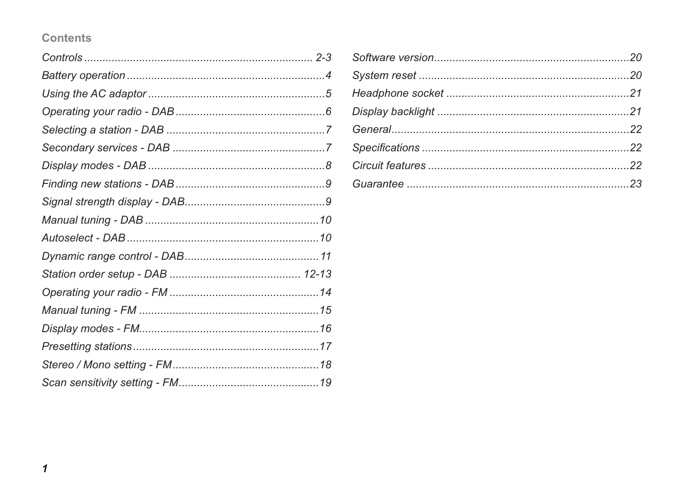 Roberts Radio Ecologic 3 User Manual | Page 2 / 24