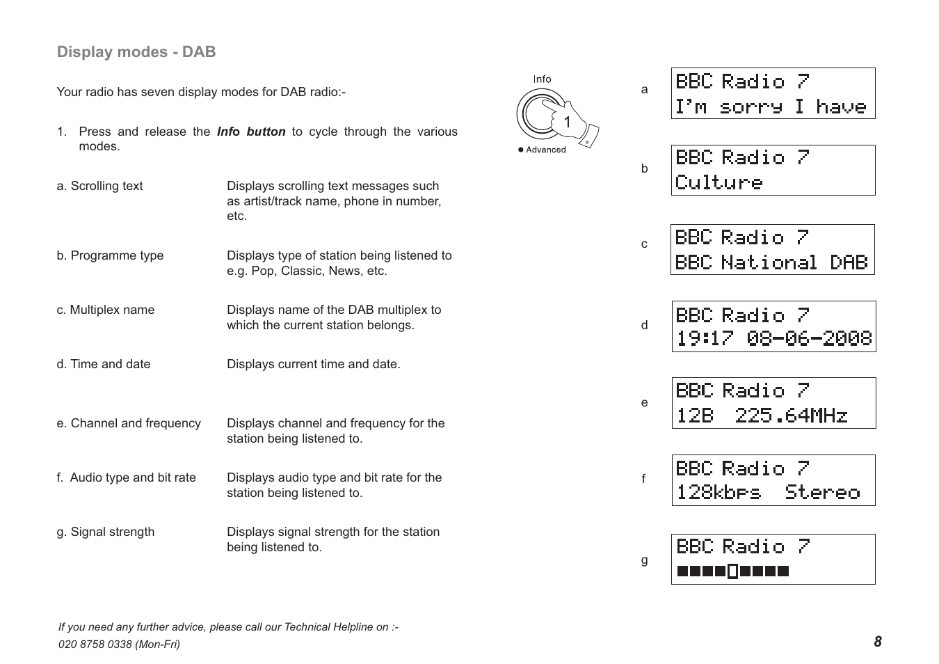 1display modes - dab | Roberts Radio Ecologic 3 User Manual | Page 9 / 24
