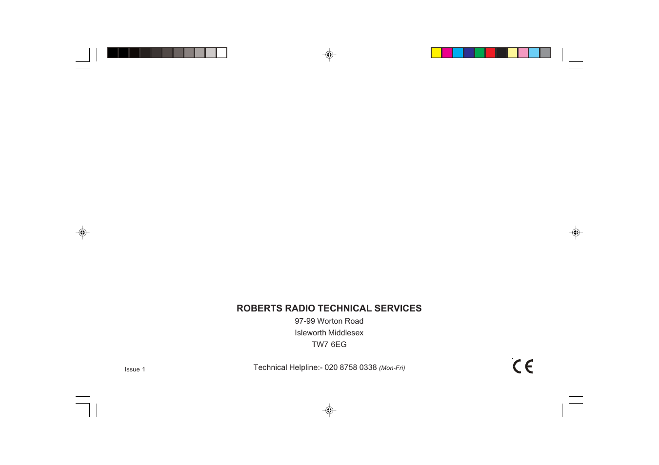 Roberts radio technical services | Roberts Radio R761 User Manual | Page 12 / 12