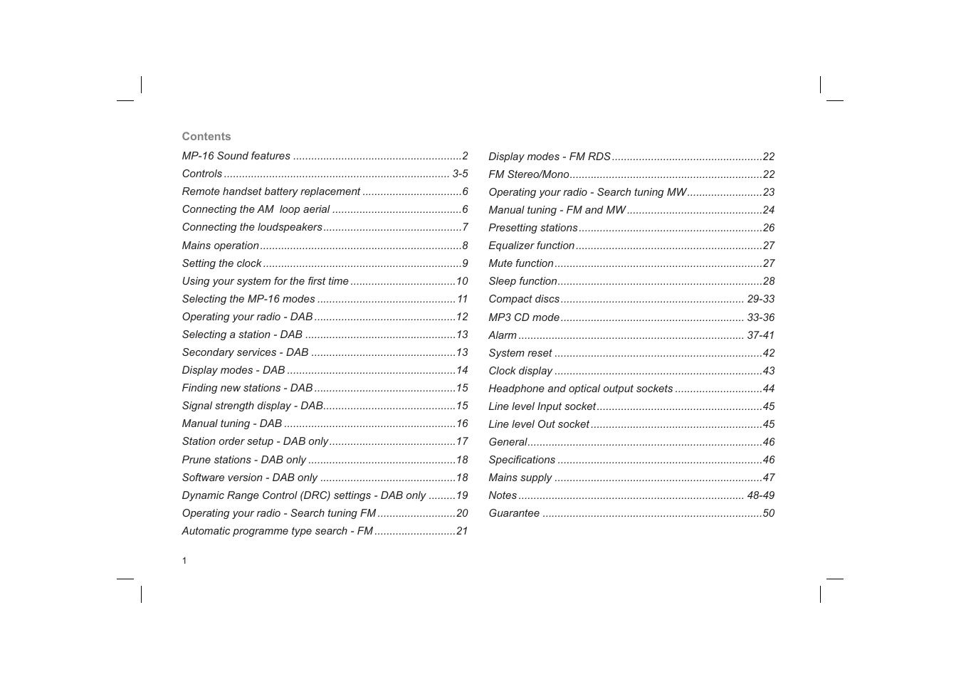 Roberts Radio MP-16CD User Manual | Page 2 / 52