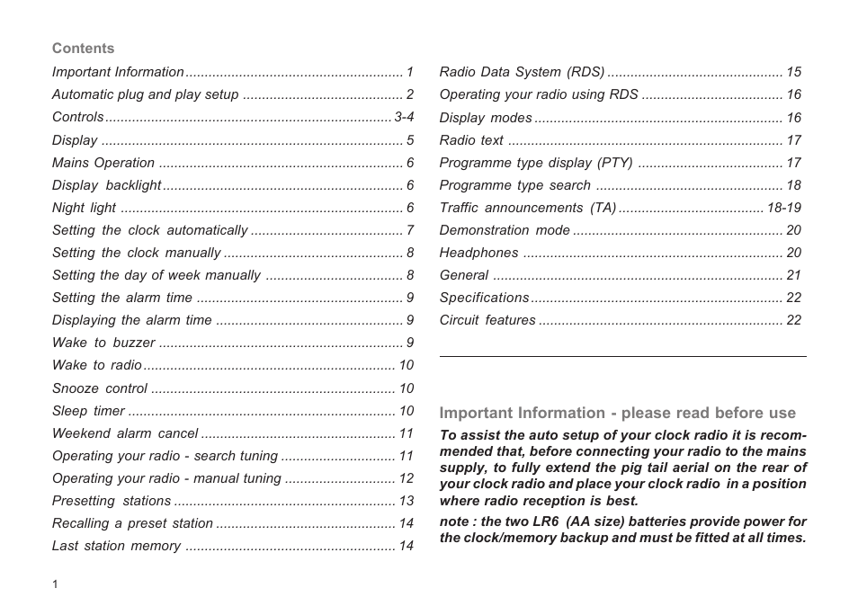 Roberts Radio CR9935 User Manual | Page 2 / 24