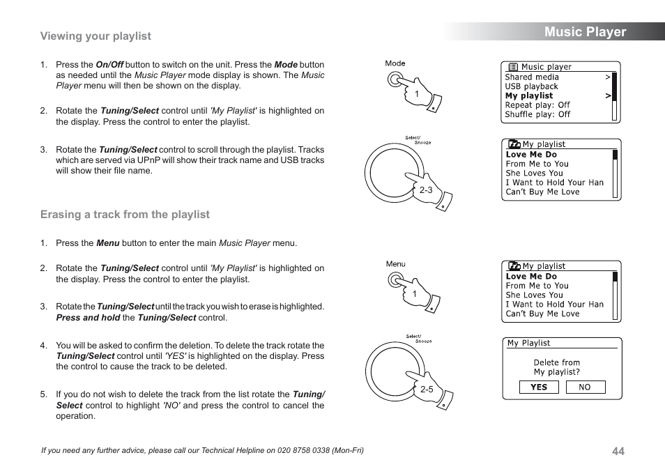 Music player | Roberts Radio 205 User Manual | Page 45 / 100