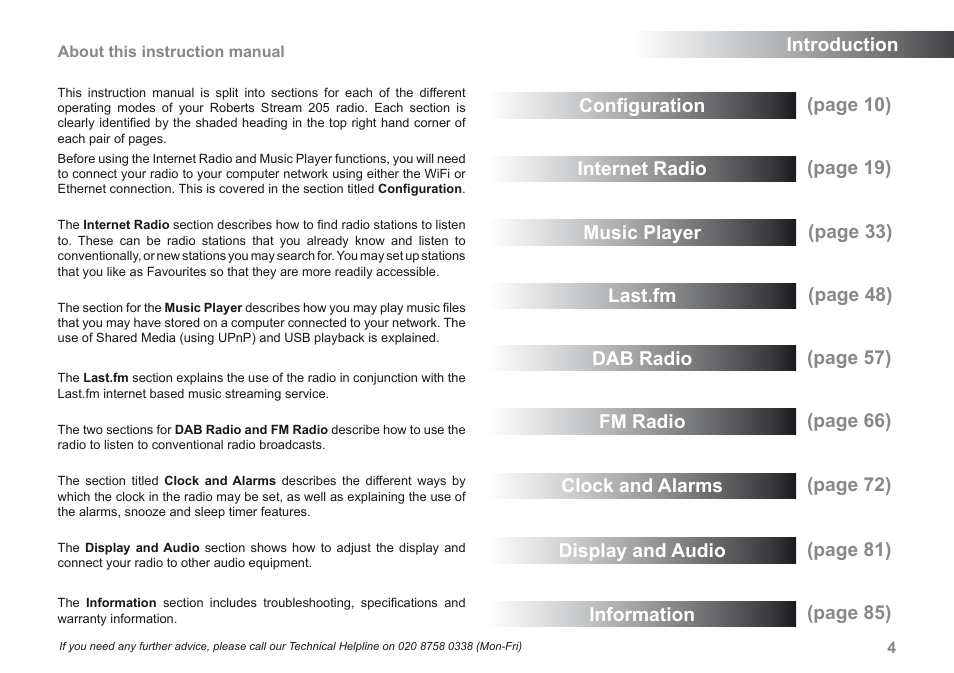 Roberts Radio 205 User Manual | Page 5 / 100