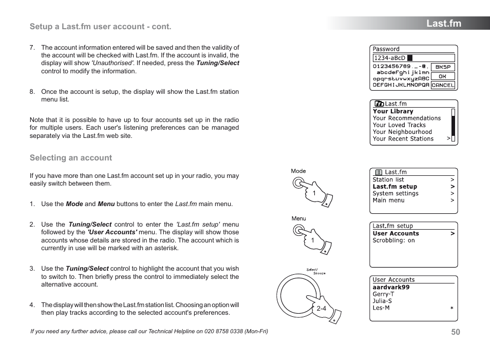 Last.fm | Roberts Radio 205 User Manual | Page 51 / 100