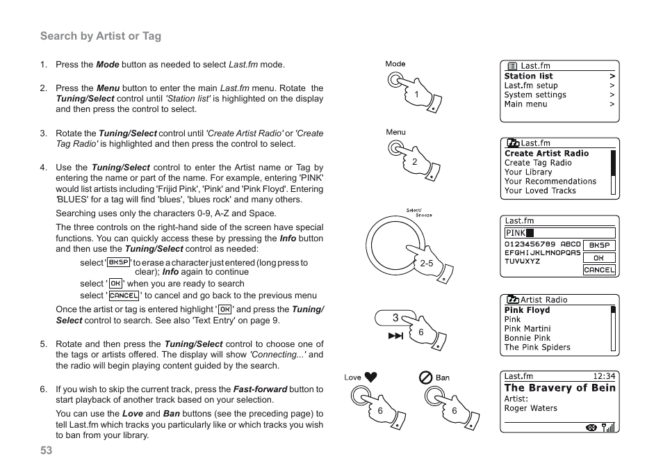 Search by artist or tag | Roberts Radio 205 User Manual | Page 54 / 100