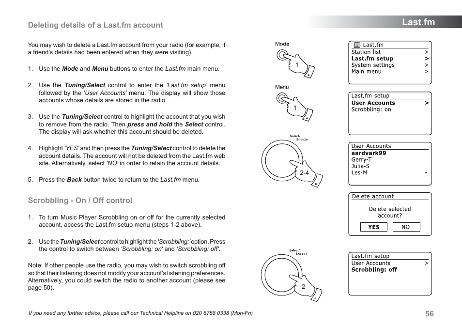 Last.fm | Roberts Radio 205 User Manual | Page 57 / 100