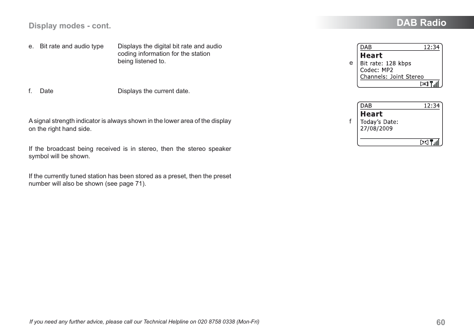 Dab radio | Roberts Radio 205 User Manual | Page 61 / 100