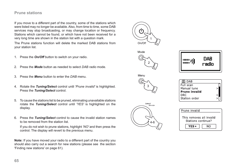 65 prune stations | Roberts Radio 205 User Manual | Page 66 / 100