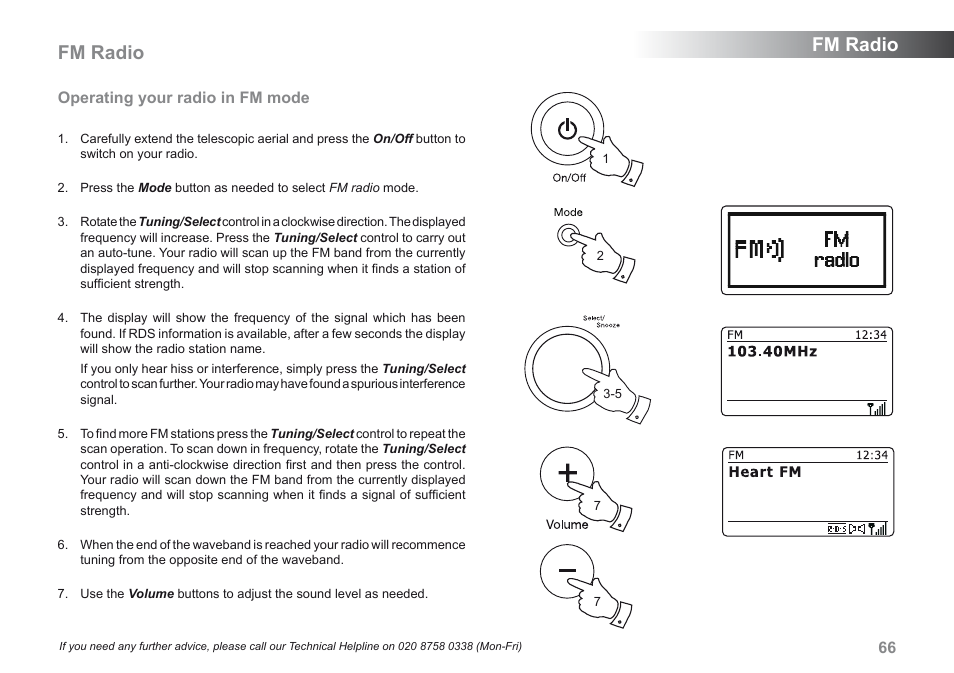 Fm radio | Roberts Radio 205 User Manual | Page 67 / 100
