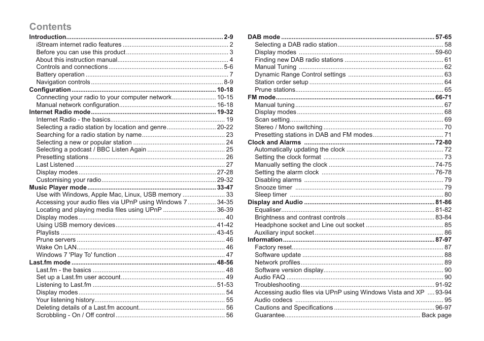Roberts Radio iStream User Manual | Page 2 / 100