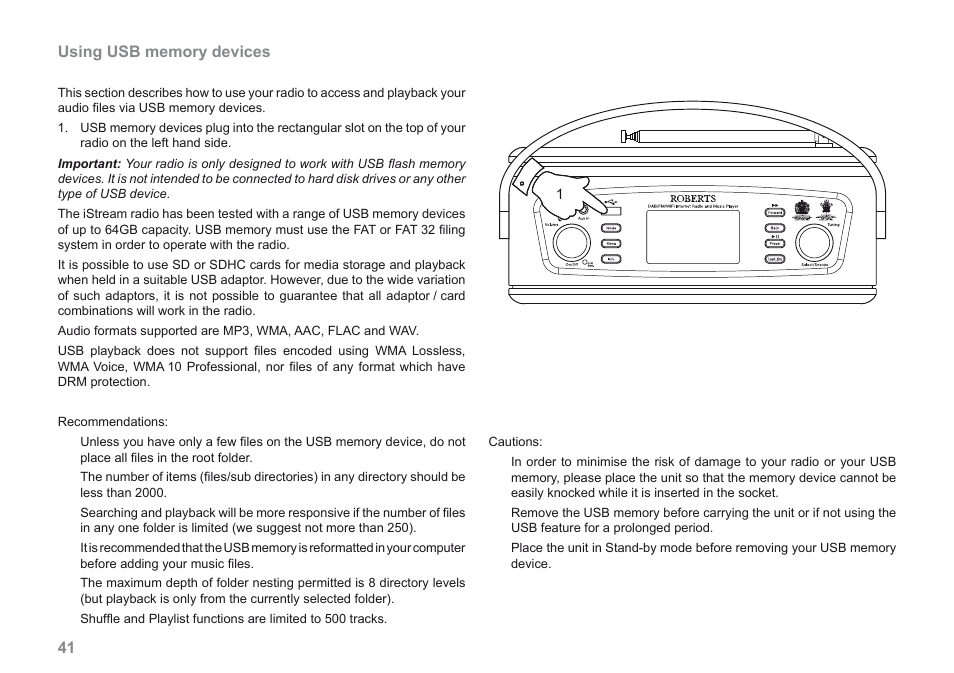 Roberts Radio iStream User Manual | Page 42 / 100