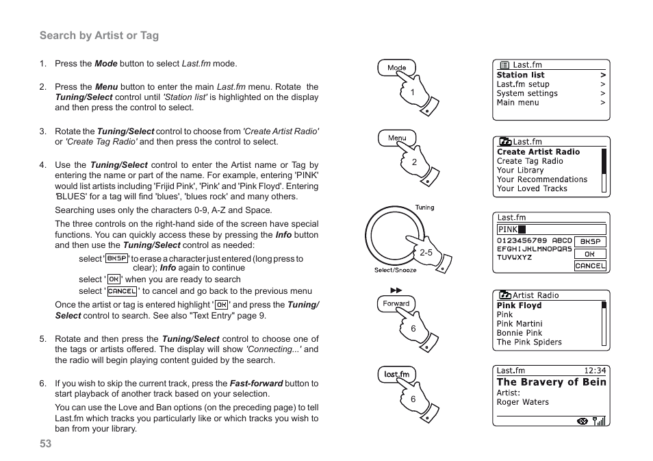 Search by artist or tag | Roberts Radio iStream User Manual | Page 54 / 100