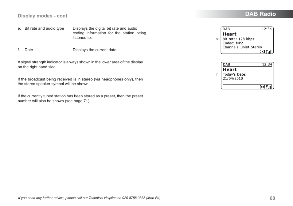 Dab radio | Roberts Radio iStream User Manual | Page 61 / 100