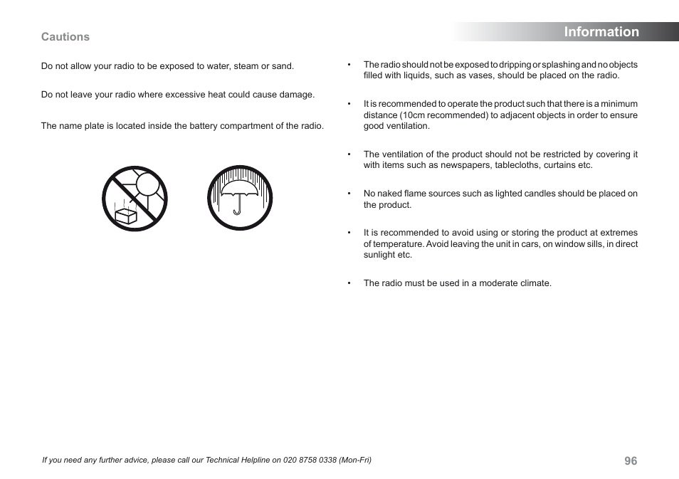 Information | Roberts Radio iStream User Manual | Page 97 / 100