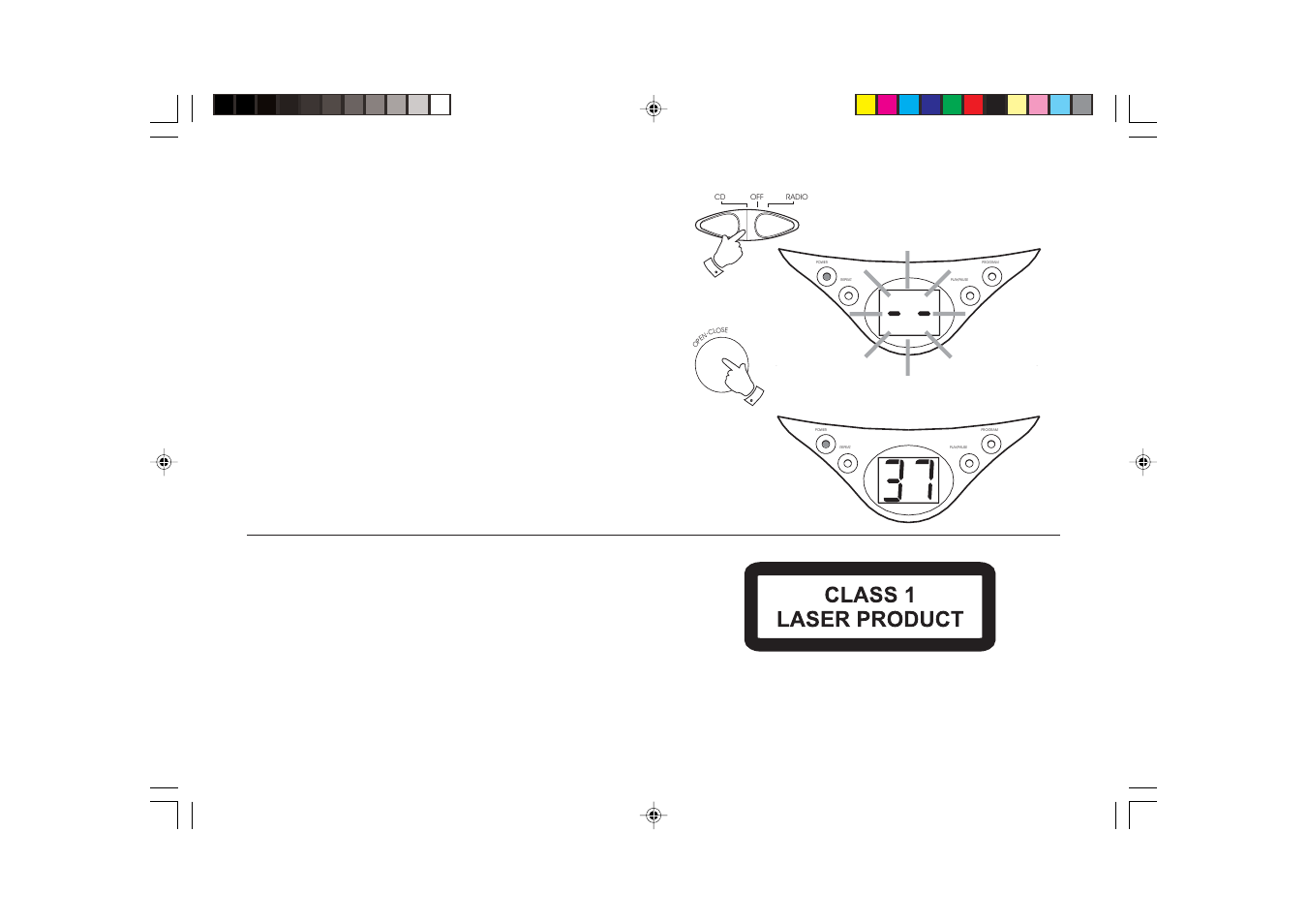 Inserting a cd, Warning, Caution | Roberts Radio Swallow CD9959 User Manual | Page 10 / 22