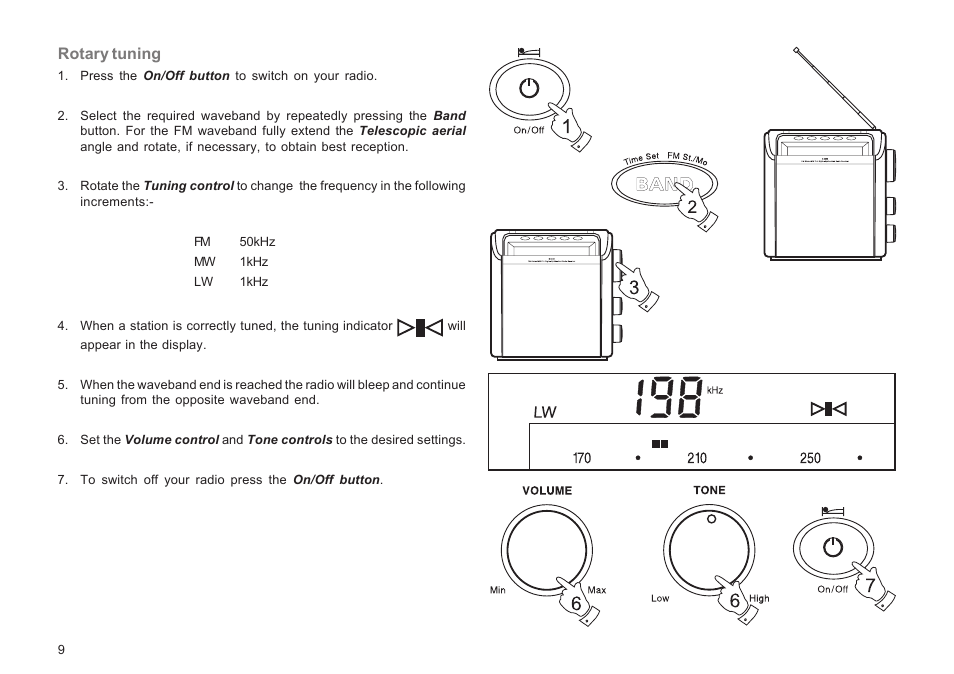 Rotary tuning | Roberts Radio R9943 User Manual | Page 10 / 24