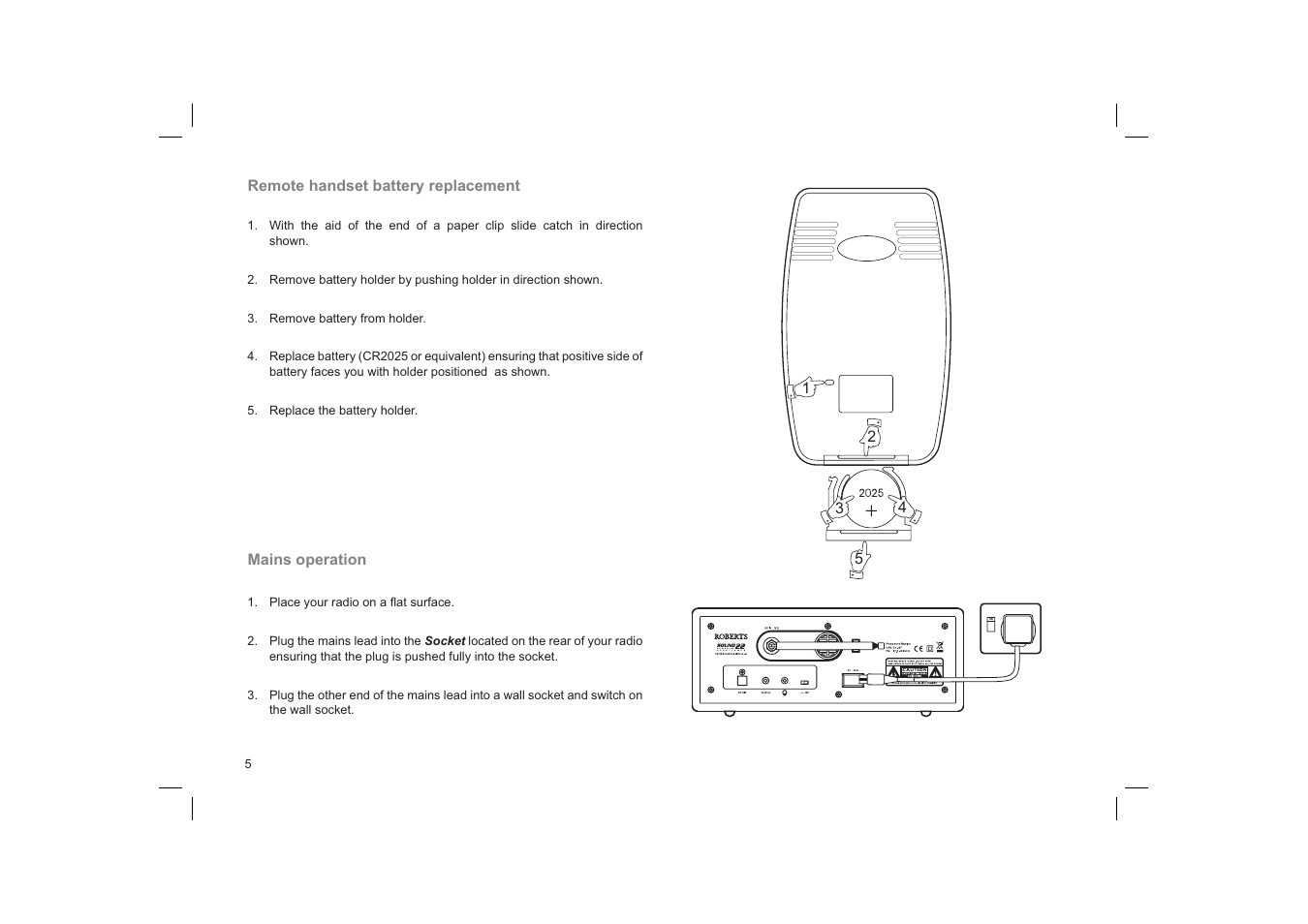 Roberts Radio RD-22 User Manual | Page 6 / 36