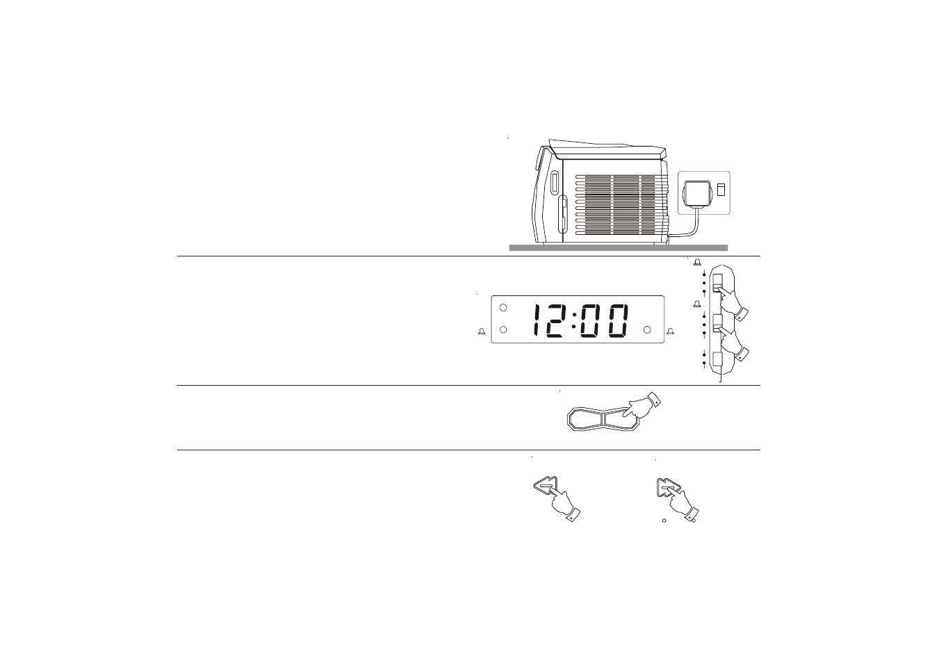 Switching on and setting the time | Roberts Radio CR9916 User Manual | Page 4 / 16