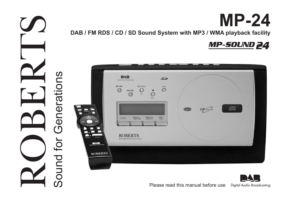 Roberts Radio BAB MP-24 User Manual | 44 pages