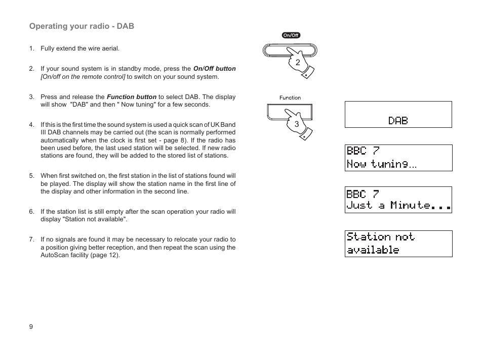 Operating your radio - dab | Roberts Radio BAB MP-24 User Manual | Page 10 / 44